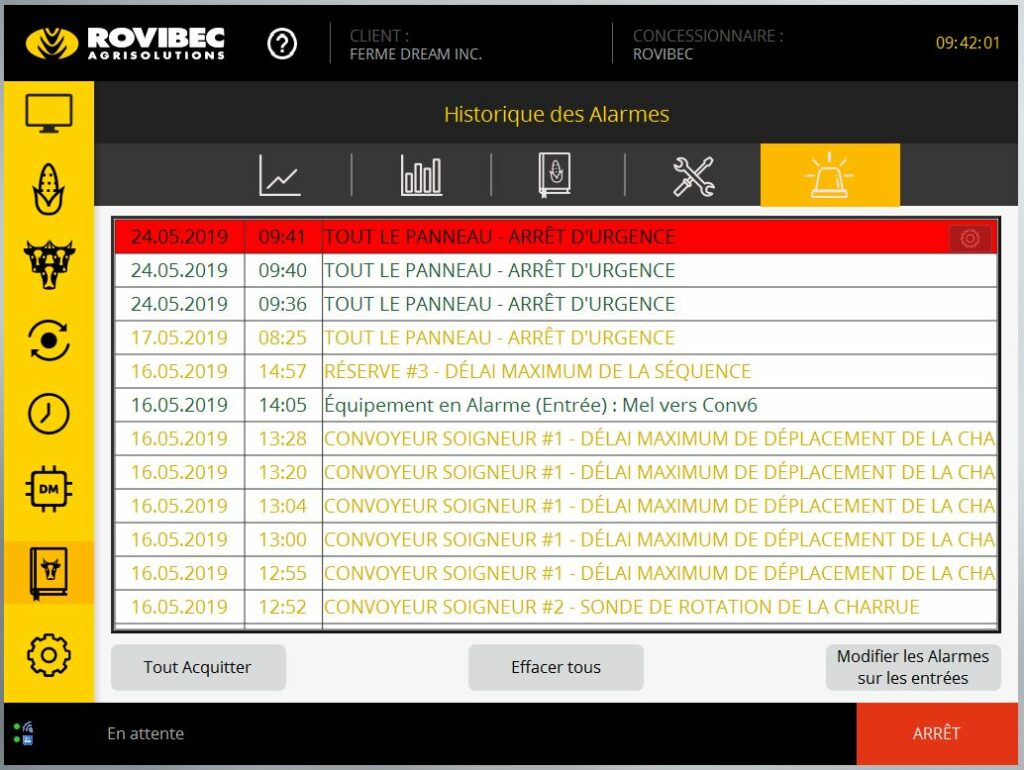 GESTION DES ALARMES